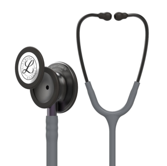 3M™ Littmann® Classic III™ Stetoskop 5873, Duman Gövde, Menekşe-Gri Sap, Gri Hortum