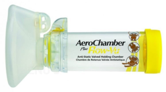 AeroChamber Plus Flow-Vu Medium Mask Sarı Maskeli (1-5 Yaş)