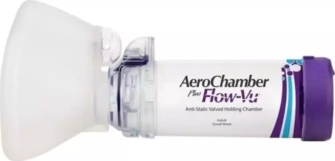 AeroChamber Plus Flow-Vu Adult Small Mask Mor Maskeli (5-15 Yaş)