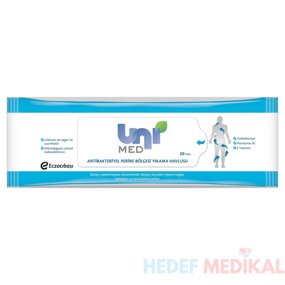 Unimed Perine Temizleme Havlusu 50 adet - Görsel 1