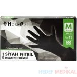 Haspet Siyah Nitril Muayene Eldiveni M Pudrasız - Görsel 2