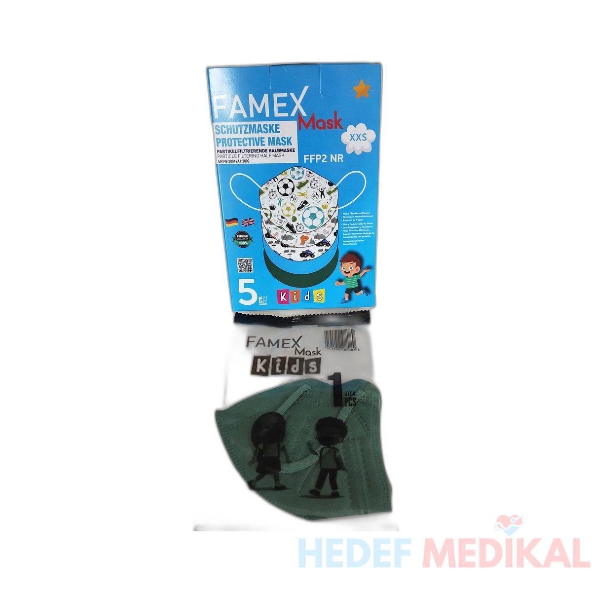 Famex Mask Ffp2 Nr Xxs Erkek Çocuk Maskesi· - Görsel 3