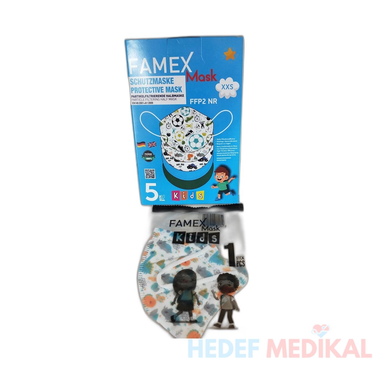 Famex Mask Ffp2 Nr Xxs Erkek Çocuk Maskesi· - Görsel 1