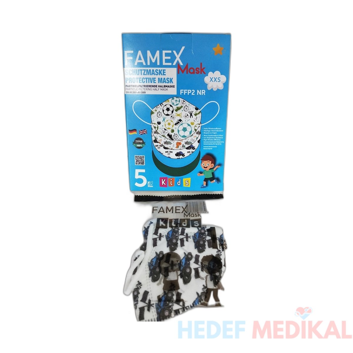 Famex Mask Ffp2 Nr Xxs Erkek Çocuk Maskesi· - Görsel 5