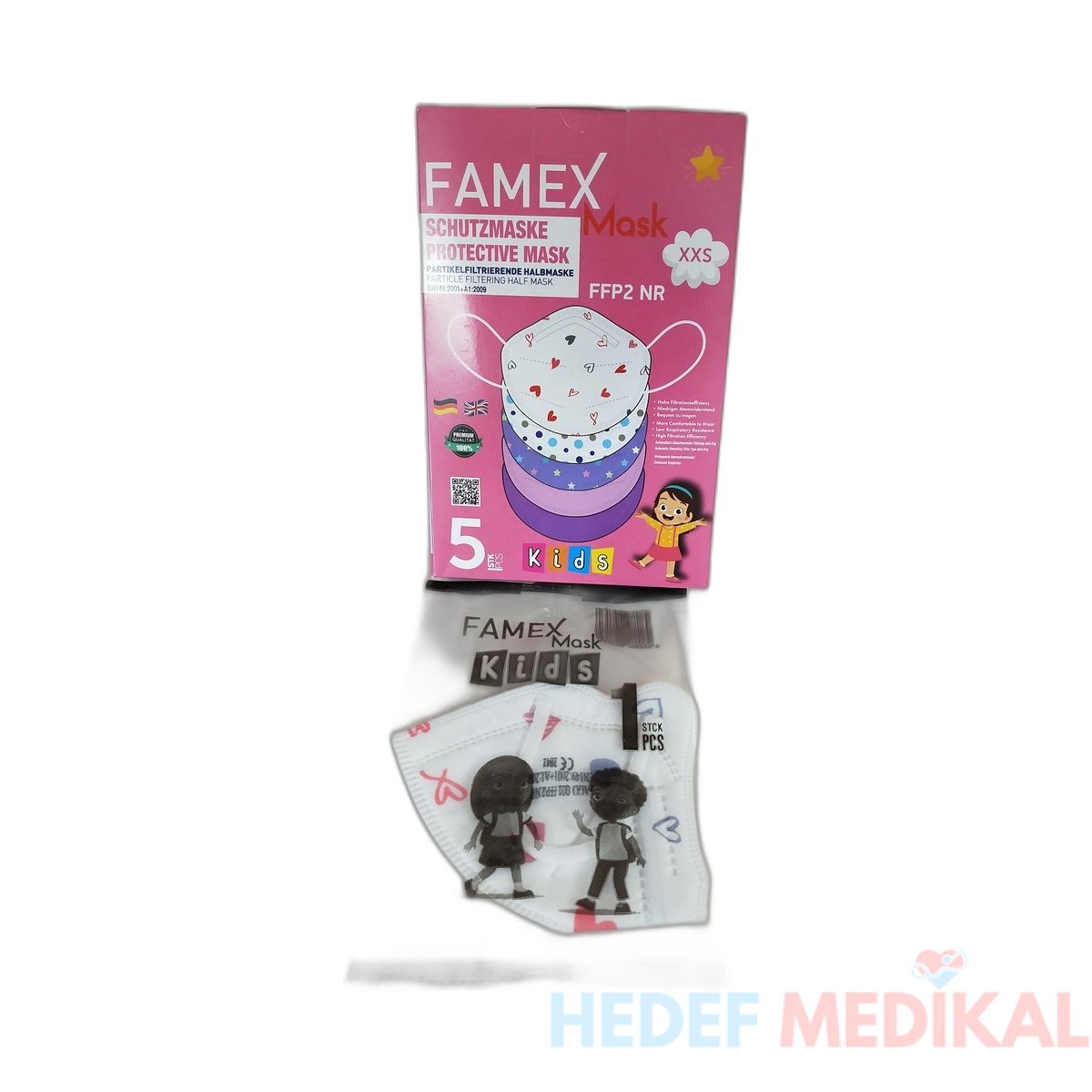 Famex Mask Ffp2 Nr Xxs Kiz Çocuk Maskesi· - Görsel 5