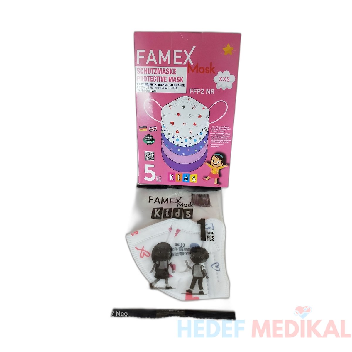 Famex Mask Ffp2 Nr Xxs Kiz Çocuk Maskesi· - Görsel 4