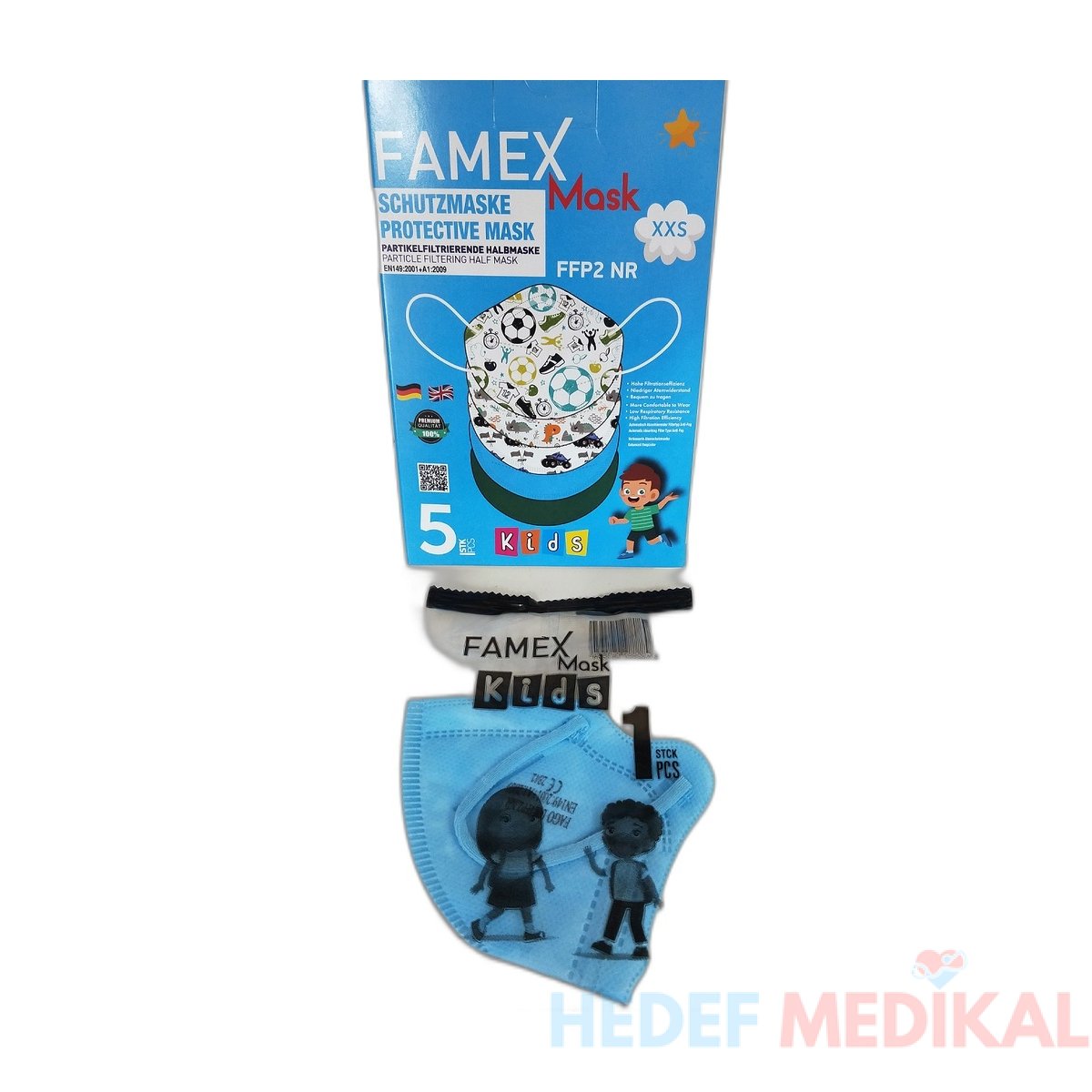 Famex Mask Ffp2 Nr Xxs Erkek Çocuk Maskesi· - Görsel 2