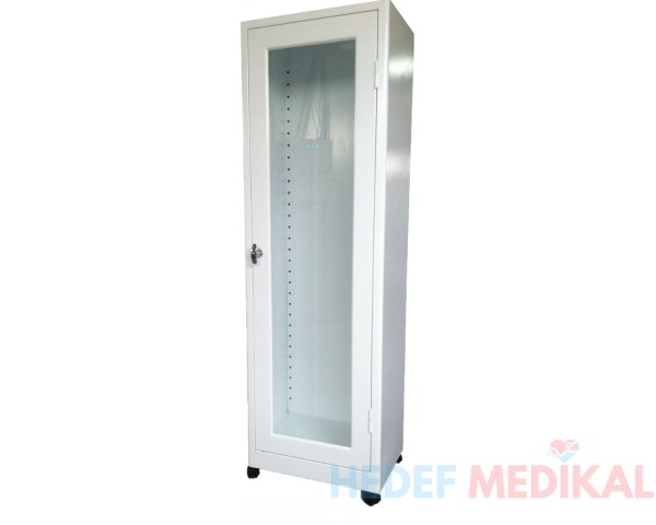 Tek Kapılı Boydan Camlı İlaç Ve Ecza Dolabı
