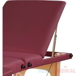 İthal Lüx Ahşap Katlanabilir 3 Parça Çanta Tipi Masaj Masası Bordo - Görsel 3