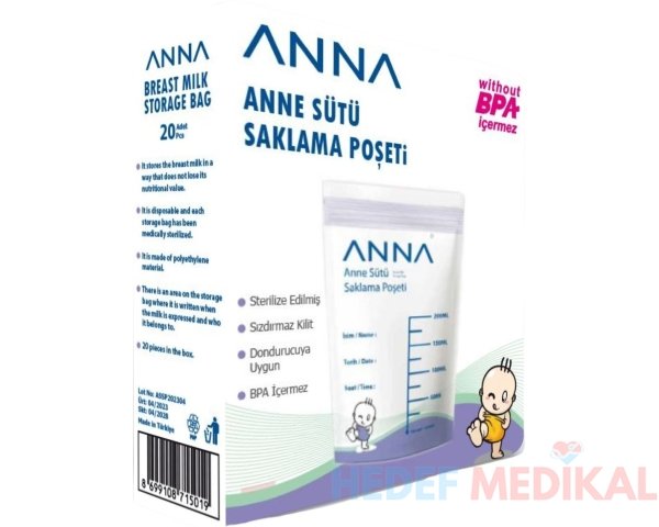 ANNA Anne Sütü Saklama Poşeti 20 Li