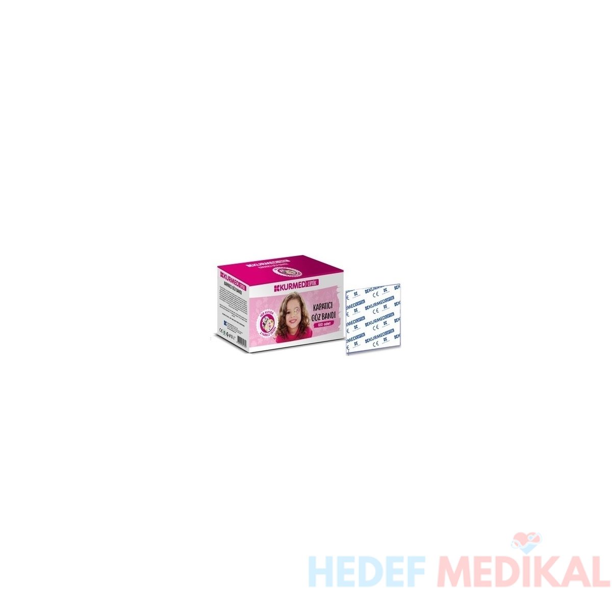 Kurmed Optik Kapatıcı Göz Bandı 100 Adet Kız 2 Desenli - Görsel 1