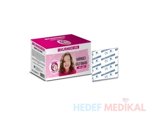 Kurmed Optik Kapatıcı Göz Bandı 100 Adet Kız 2 Desenli