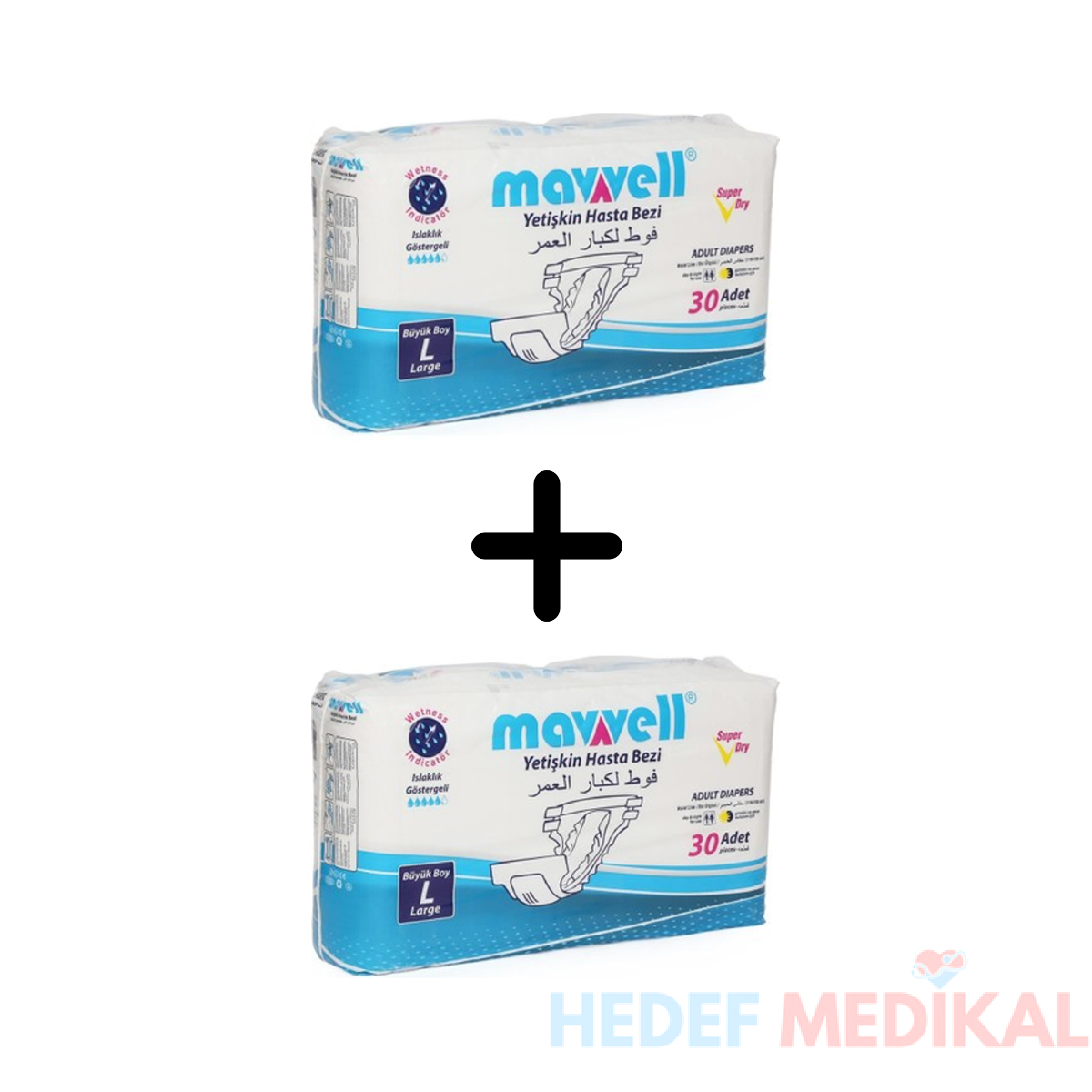 Mavvell Yetişkin Hasta Bezi Large İkili - Görsel 1
