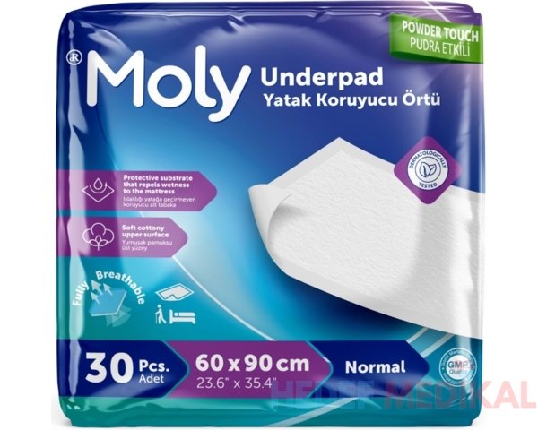 Moly Yatak Koruyucu Örtü 60x90 Cm 30 ADET