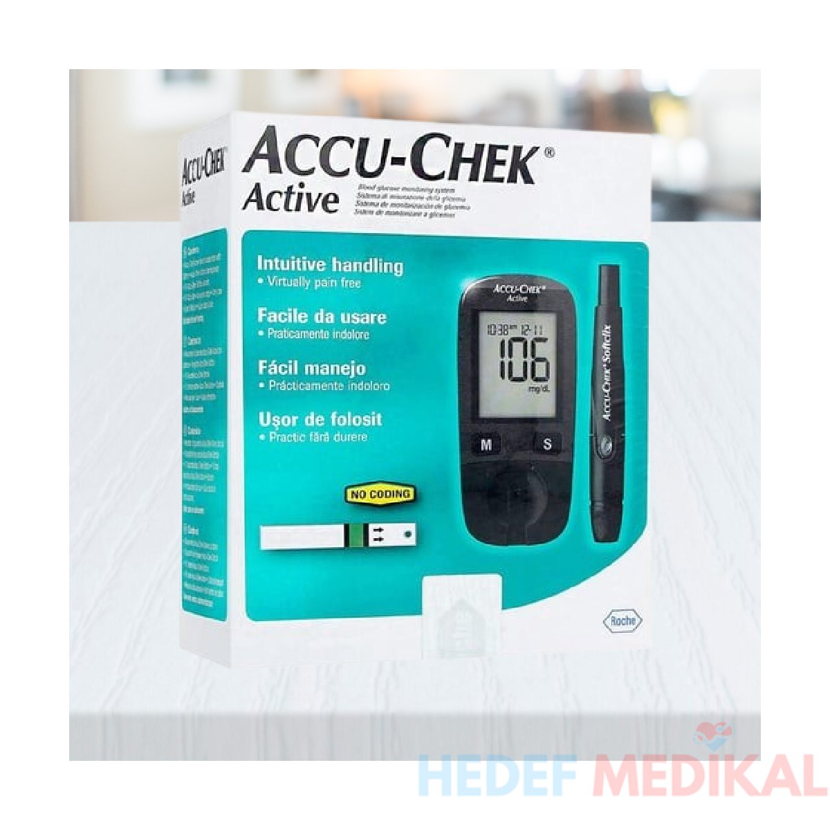 Accu Chek Active Kan Şekeri Ölçüm Cihazi - Görsel 1