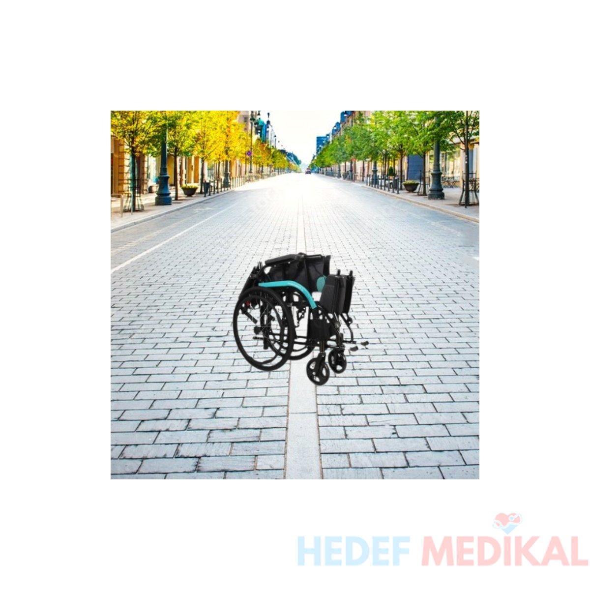 Alüminyum Tekerlekli Sandalye Ultra Hafif 20 Inç Orta Teker - Görsel 1
