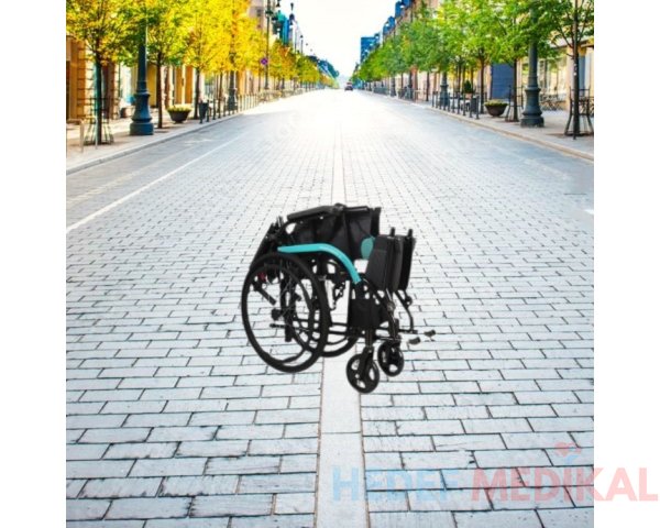 Alüminyum Tekerlekli Sandalye Ultra Hafif 20 Inç Orta Teker