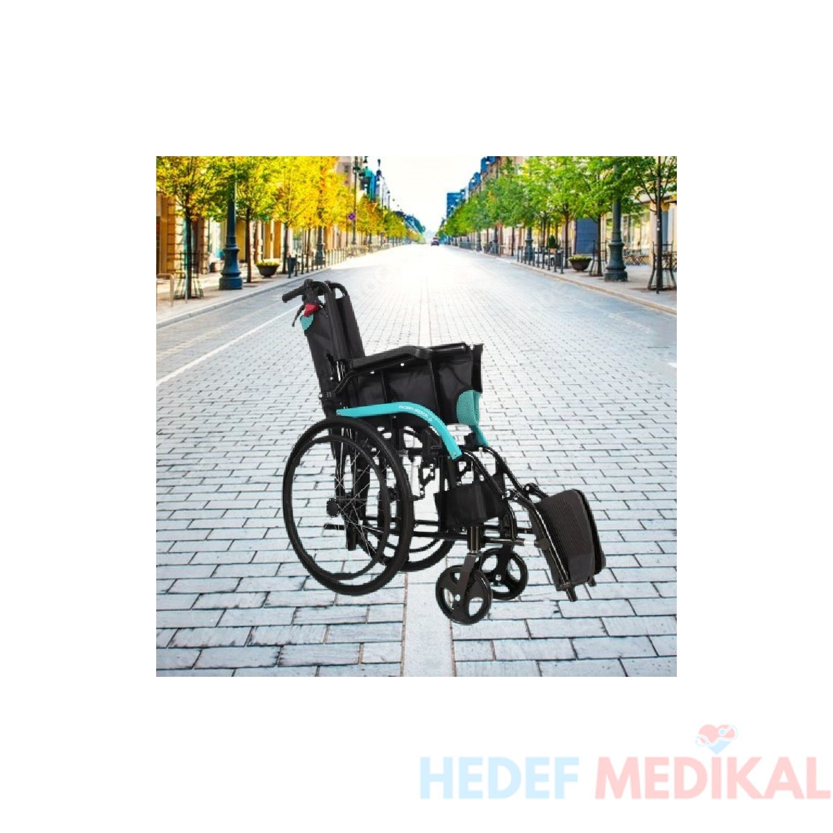 Alüminyum Tekerlekli Sandalye Ultra Hafif 20 Inç Orta Teker - Görsel 3