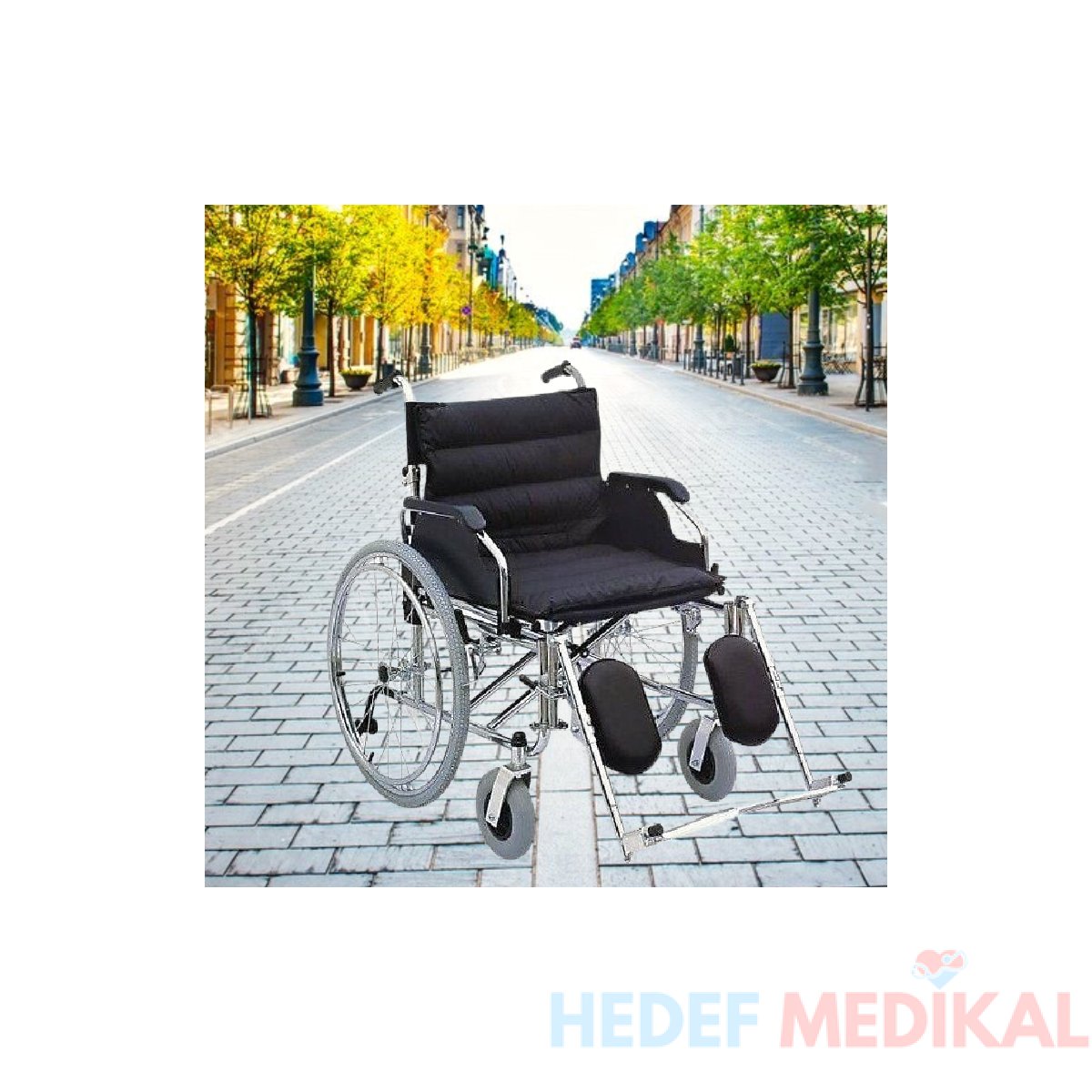 Freely AS951AC Geniş Beden Manuel Tekerlekli Sandalye - Görsel 1