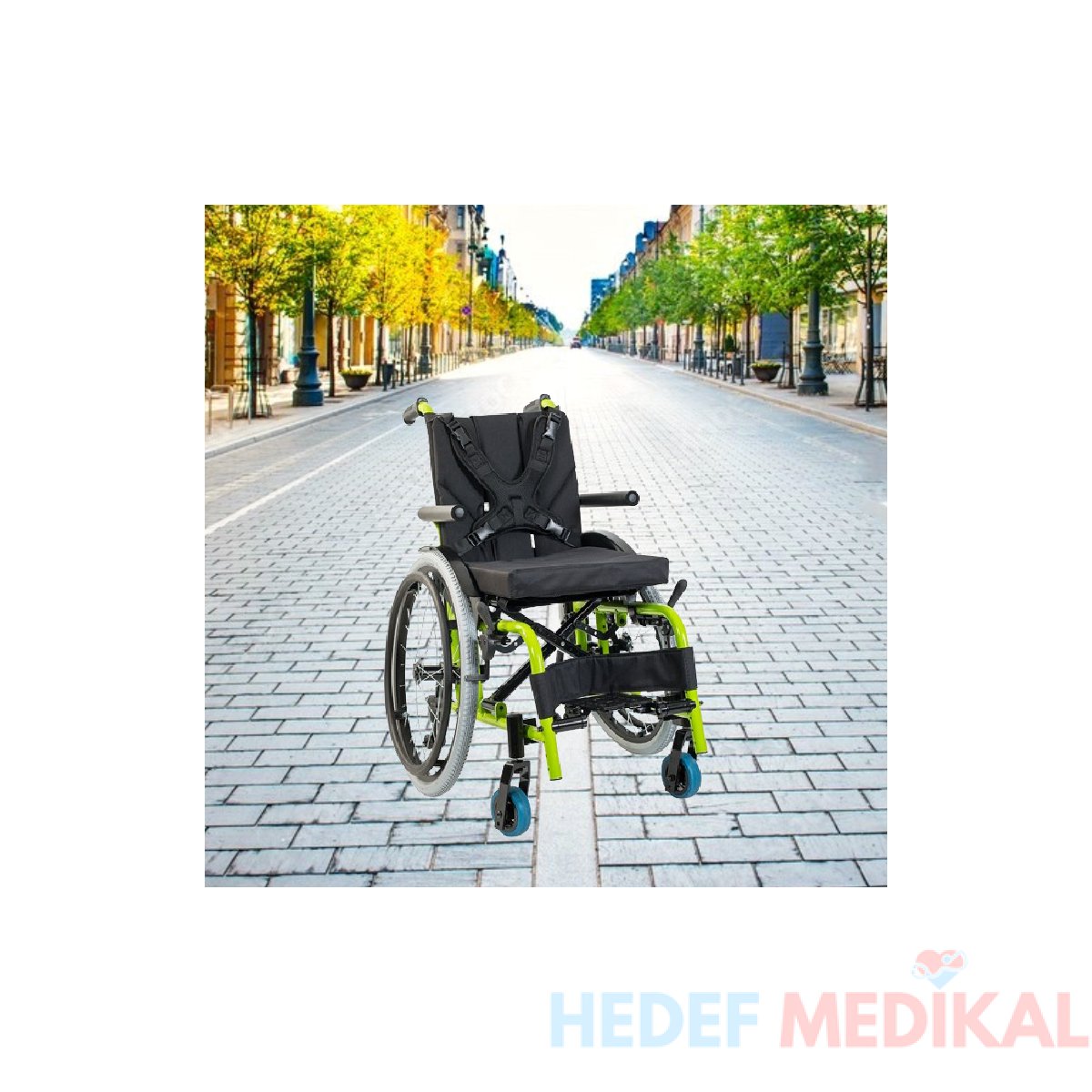 G333 Alüminyum Pediatrik Tekerlekli Sandalye - Görsel 2