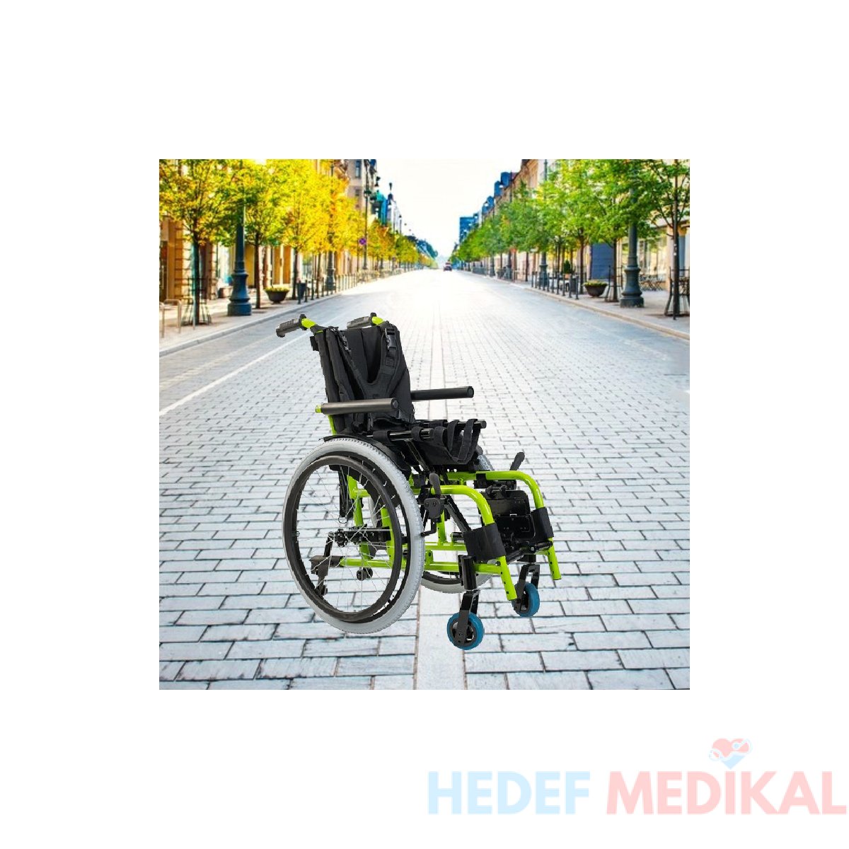 G333 Alüminyum Pediatrik Tekerlekli Sandalye - Görsel 3