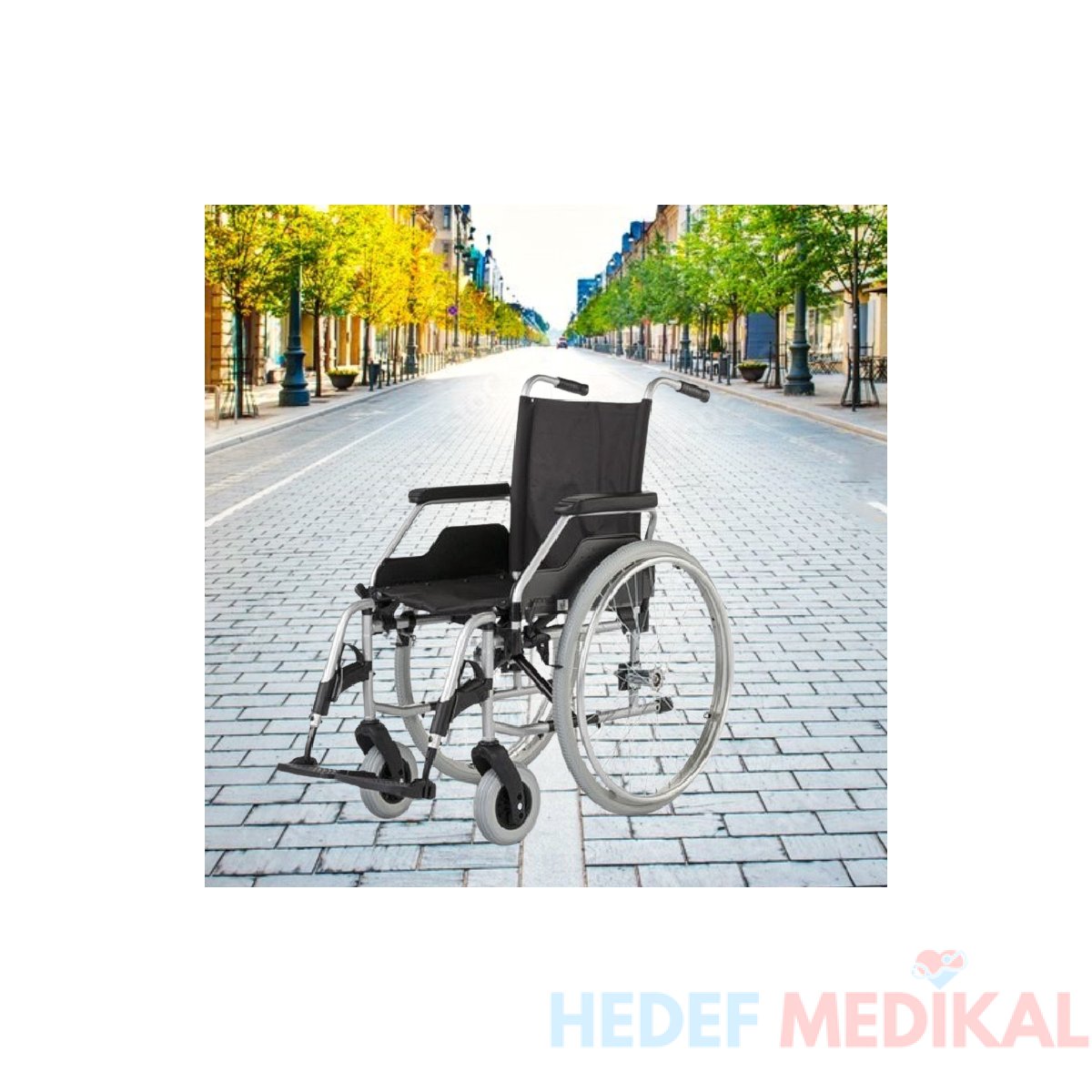 Meyra Budget 9050 Manuel Tekerlekli Sandalye - Görsel 1