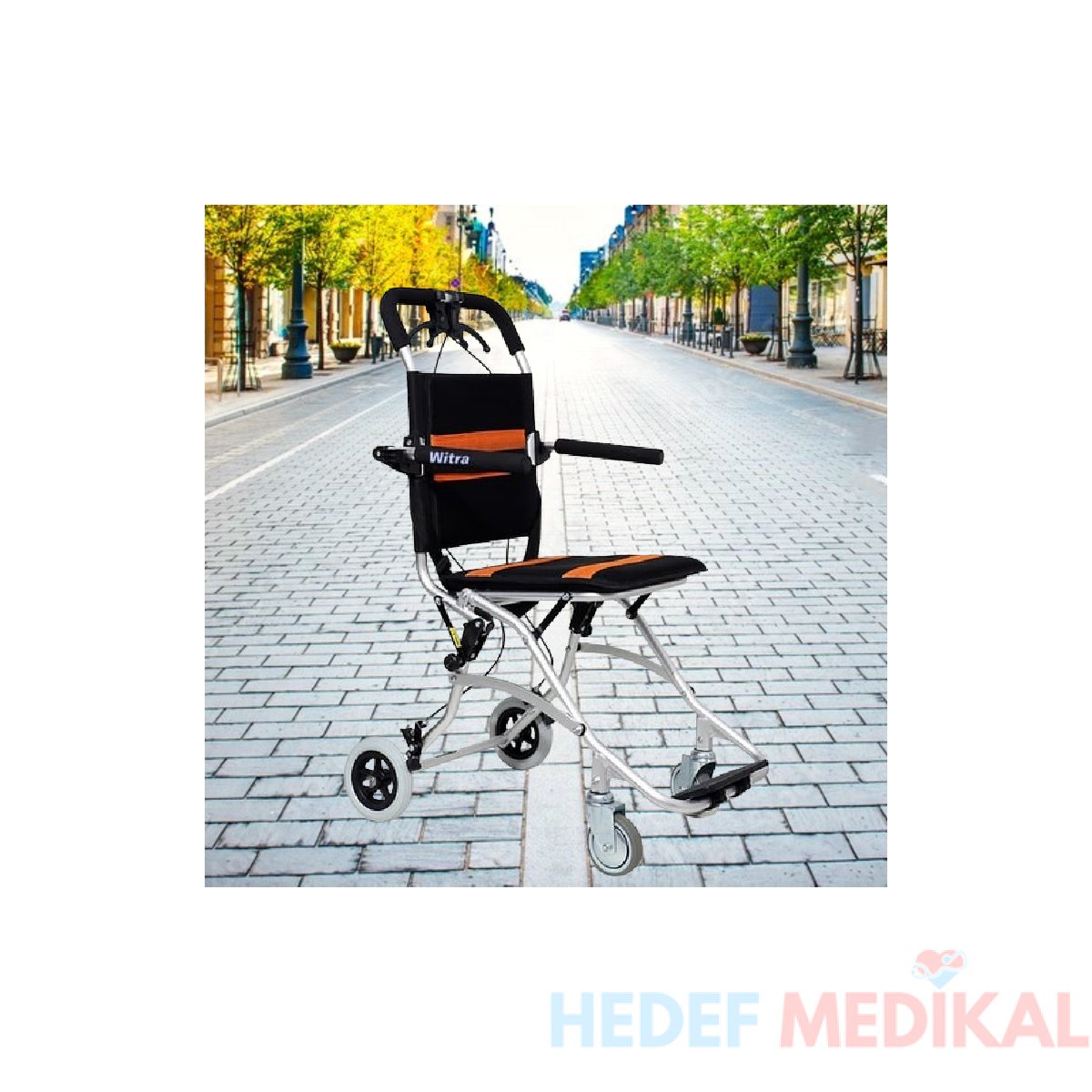 Witra Küçük Boy Tekerlekli Refakatçi Sandalye - Görsel 1