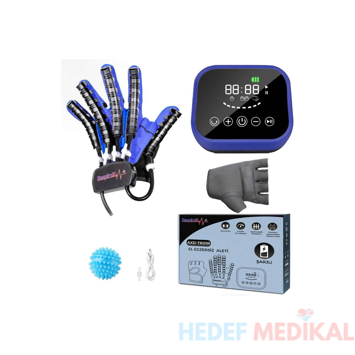 Respirox AXD-TR01R El Rehabilitasyon Eldiveni (El Çalıştırma Robotu) - Görsel 4