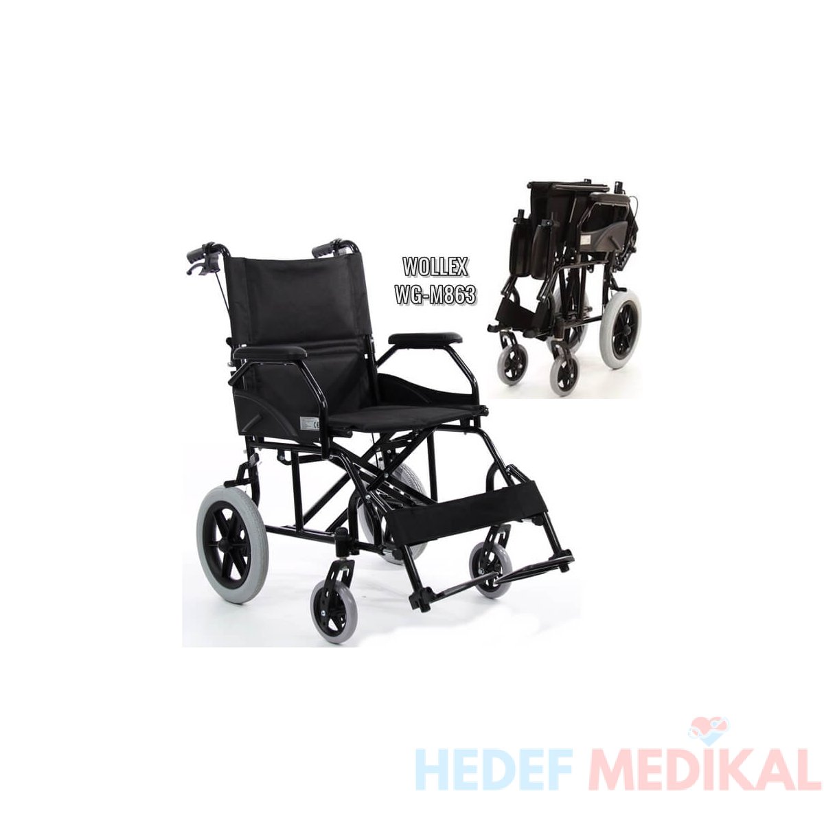 Wollex WG-M863 Manuel Tekerlekli Sandalye - Görsel 2