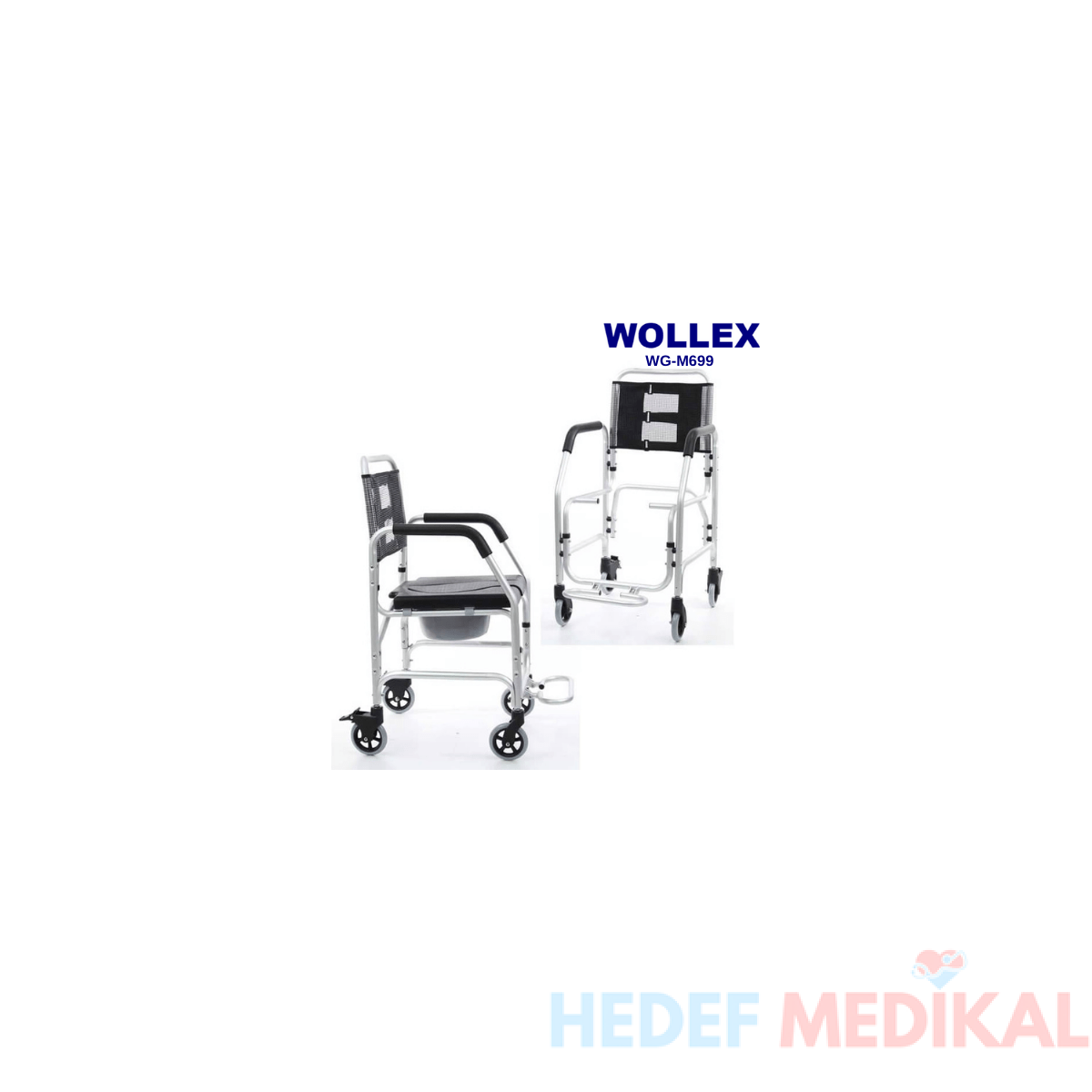 Wollex WG-M699 Klozetli Tekerlekli Sandalye - Görsel 1