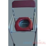 Yerli Tuvalet ve Banyo Sandalyesi Bordo - Görsel 2