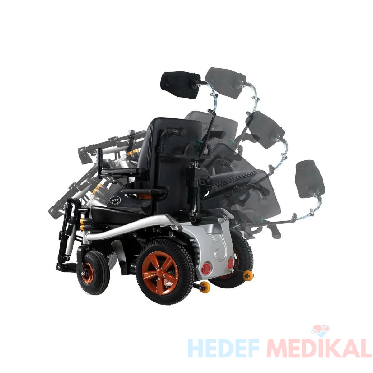 Poylin P288 Elektrikli Ayak Kalkar ve Sırt Yatar Akülü Sandalye - Görsel 2