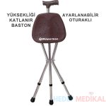 Witra W530 Ayarlanabilir Oturma Aparatlı Baston - Görsel 2