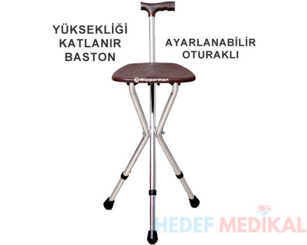 Witra W530 Ayarlanabilir Oturma Aparatlı Baston