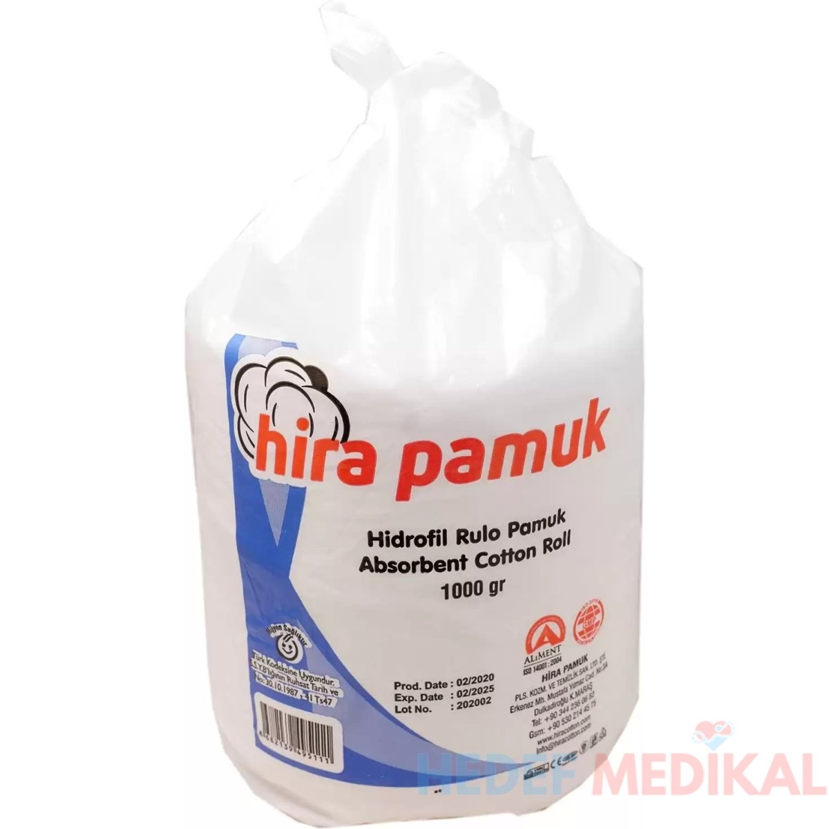 Hira Hidrofil Rulo Pamuk 1 KG - Görsel 1