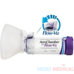 AeroChamber Plus Flow-Vu Adult Small Mask Mor Maskeli (5-15 Yaş)