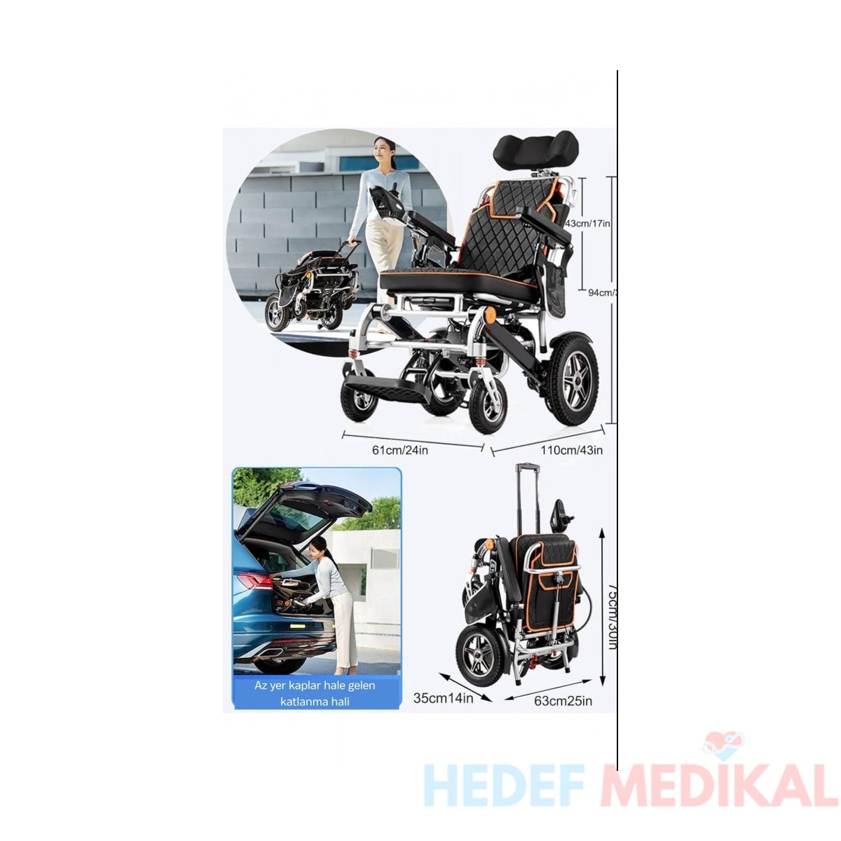 Poylin P206 Hafif Akülü Sandalye - Görsel 4