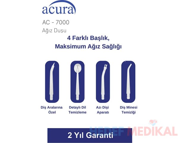 Acura AC-7000 Şarjlı 4 Başlıklı Ağız Duşu